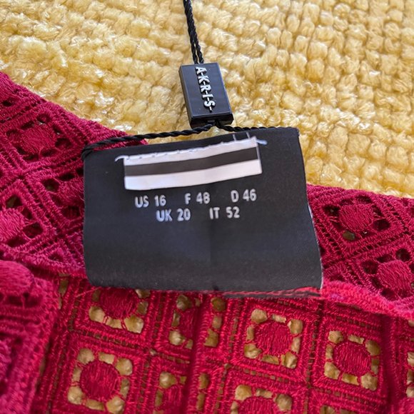 AKRIS - Brand New Red Stickerel - Embroidery Jacket - Sz 16 - Picture 12 of 12